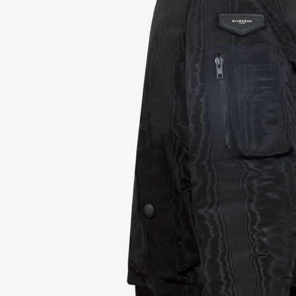 MOIRÉ & TROMPE-L'ŒIL EFFET BOMBER JACKET - Picture 4 of 5